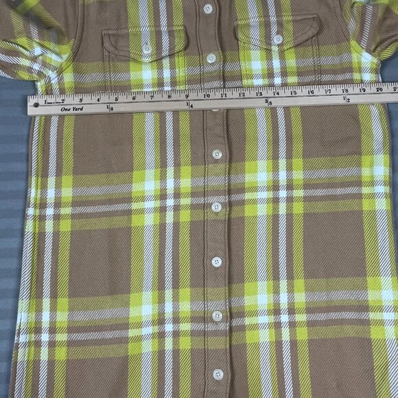 Outerknown Blanket Dress Womens Small Plaid Organic Cotton Long Button Down - Picture 6 of 7